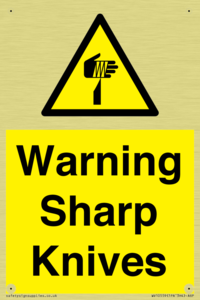 Warning Sharp Knives